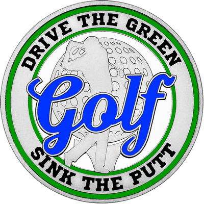 Royal Blue "Golf" with Green Outer Circular Borders